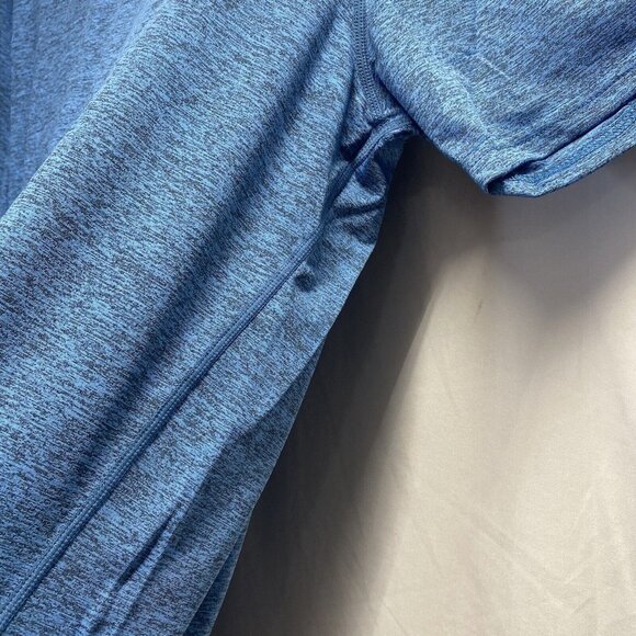 LEDING Workout Running Crew Neck T-Shirt Men Large Blue Dry-Fit Short Sleeve New - Picture 12 of 16